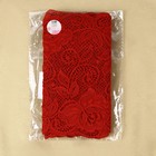 Кружевная эластичная ткань «Розы», 165 ± 5 мм × 2,7 ± 0,5 м, цвет бордовый - Фото 4