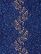 Кружевная эластичная ткань «Павлиний хвост», 180 мм, 2.7±0.5 м, тёмно-синяя - Фото 3