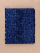 Кружевная эластичная ткань «Павлиний хвост», 180 мм, 2.7±0.5 м, тёмно-синяя - Фото 4