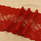 Кружевная эластичная ткань «Павлиний хвост», 180 мм × 2,7 ± 0,5 м, цвет бордовый - фото 6352332