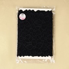 Кружевная эластичная ткань «Пятилистник», 170 мм, 2.7±0.5 м, чёрная - Фото 5