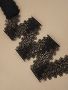 Кружево гипюровое, 80 мм, 6.8±0.5 м, цвет чёрный - Фото 1