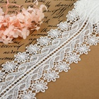 Кружево гипюровое, 80 мм, 6.8±0.5 м, белое - Фото 1