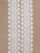 Кружево гипюровое, 80 мм, 6.8±0.5 м, белое - Фото 2