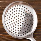 Шумовка для казана Шафран, 43 см, диаметр 16 см, узбекская, с деревянной ручкой, металл - Фото 2