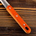 Шумовка для казана Шафран, 43 см, диаметр 16 см, узбекская, с деревянной ручкой, металл - Фото 4