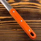 Шумовка для казана Шафран, 43 см, диаметр 16 см, узбекская, с деревянной ручкой, металл - Фото 8