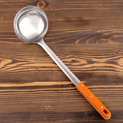 Поварешка для казана узбекская 42 см, диаметр 12 см с деревянной ручкой