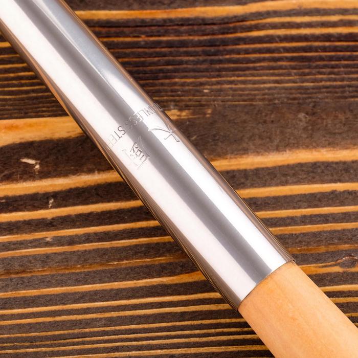 Поварешка для казана узбекская 46см, светлая деревянная ручка - фото 1926136985