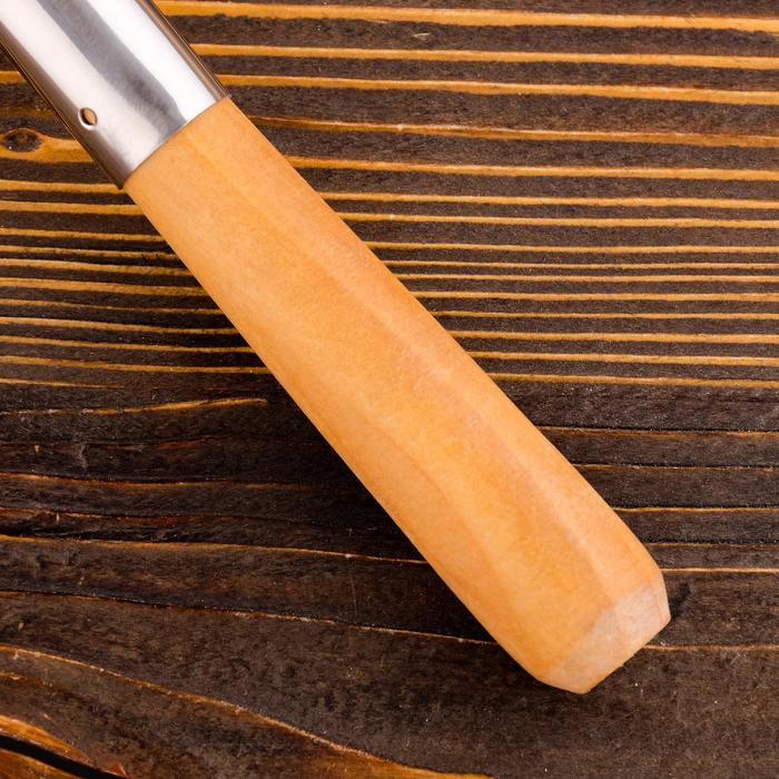 Шумовка для казана узбекская 53см, диаметр 15см, светлая деревянная ручка - фото 1911498160