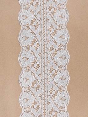 Кружево капроновое, 60 мм, 10±1 м, белое