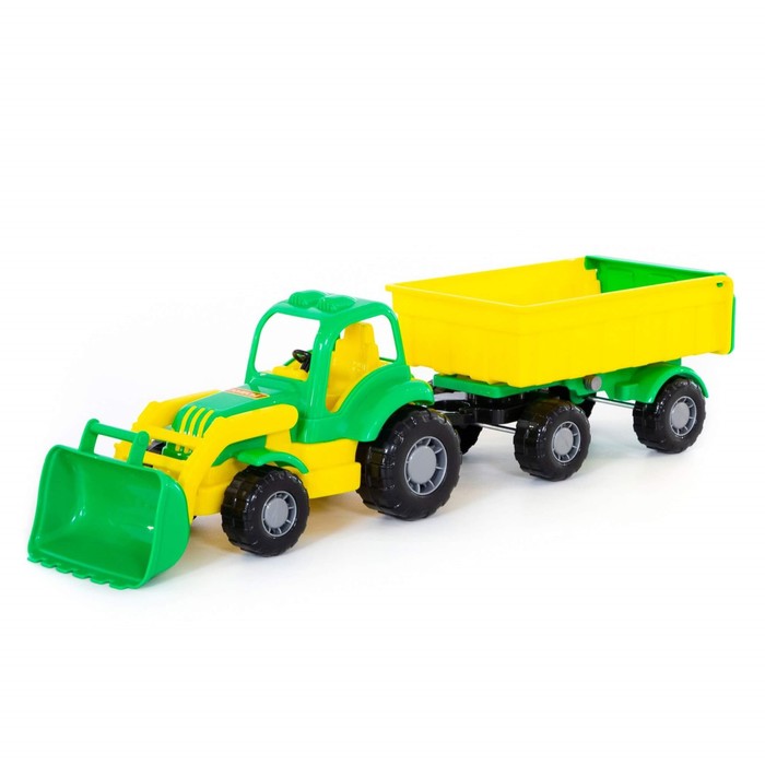 Трактор с прицепом №1 и ковшом «Крепыш», цвета МИКС - Фото 1