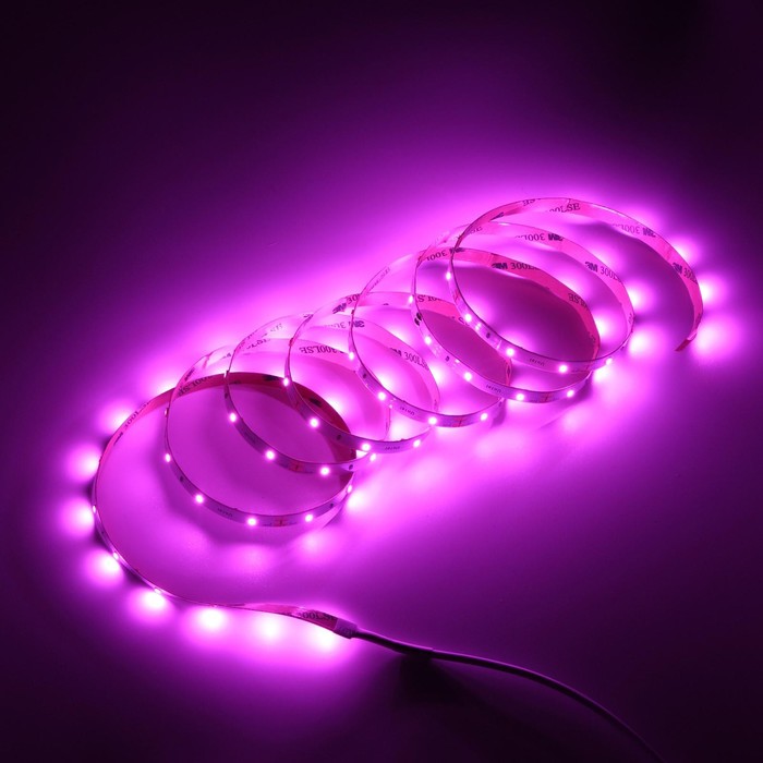 Фитолента светодиодная Uniel, 12 В, SMD 2835, 2 м, IP20, 7.5 Вт/м, 42 LED/м, мультиспектральная - Фото 1