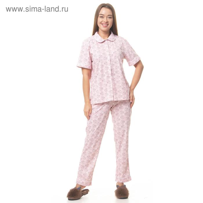 Комплект женский (рубашка, брюки), цвет МИКС, размер 46 - Фото 1