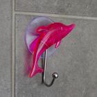 Крючок на вакуумной присоске «Дельфин», цвет МИКС - Фото 1