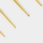 Столовые приборы «Оску», 24 предмета, в коробке, нержавеющая сталь, золотистые - Фото 2