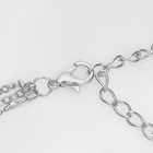 Кулон "Цепь" иллюзион, контур, 3 яруса, цвет серебро, 25-50см - фото 25563012