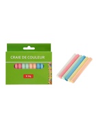 Мел школьный цветной, 6 цветов, круглый беспыльный, 24 штуки, в картонной коробке 5220142