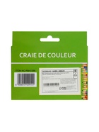 Мел школьный цветной, 6 цветов, круглый беспыльный, 24 штуки, в картонной коробке 5220142
