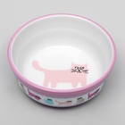 Миска керамическая «Кошачья жизнь» 270 мл 12.7×5 см, розовая - Фото 4