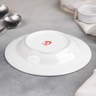 Тарелка фарфоровая глубокая Доляна «Лаванда», d=20 см, цвет белый - Фото 3