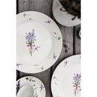 Тарелка обеденная Доляна «Лаванда», d=25.3 см, фарфор, белая - Фото 5