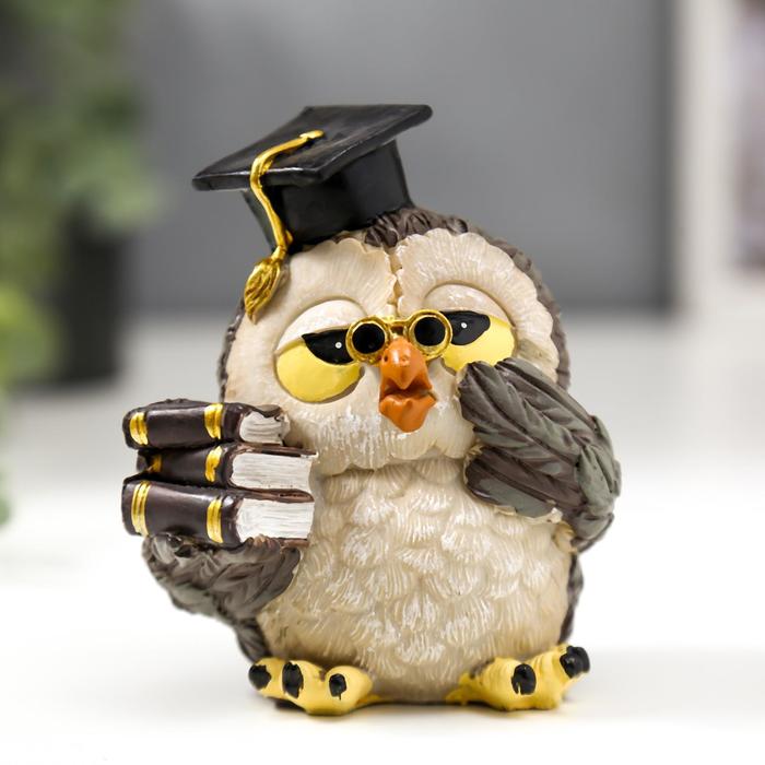 Сувенир полистоун "Совёнок - профессор" 9,8х6,5х9 см - Фото 1
