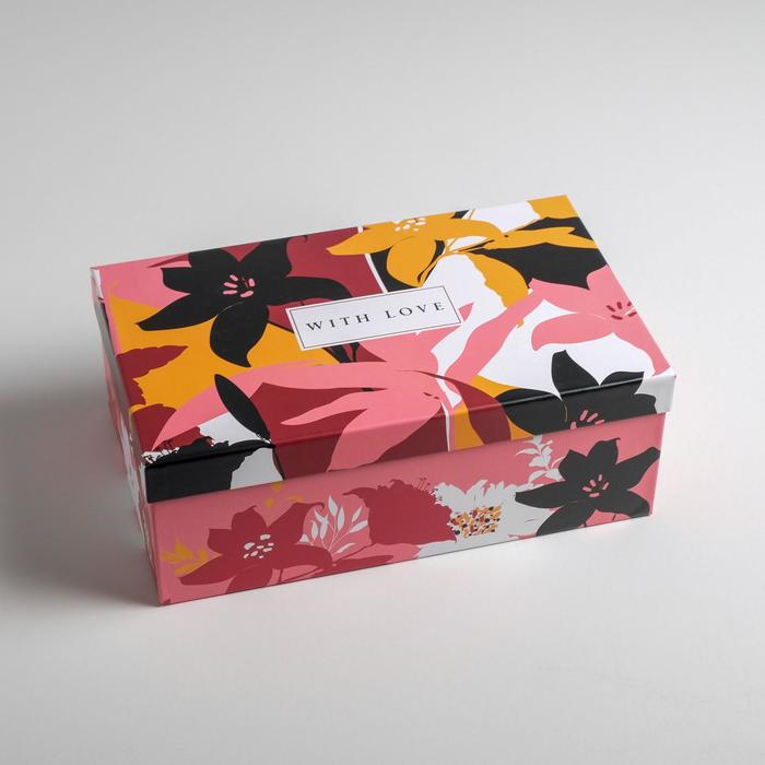 Набор коробок 3 в 1, упаковка подарочная, «Цветочный», 26 х 17 х 10‒32.5 х 20 х 12.5 см - фото 1907160130