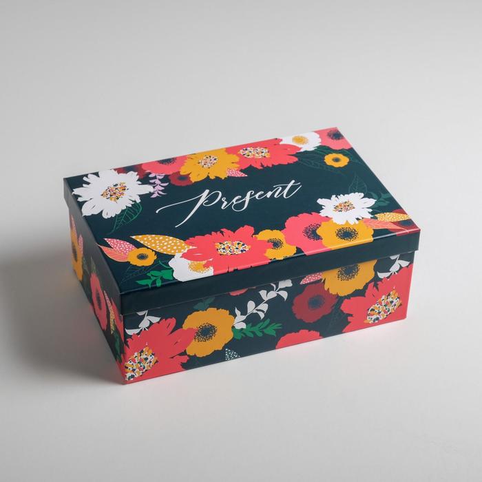 Набор коробок 3 в 1, упаковка подарочная, «Цветочный», 26 х 17 х 10‒32.5 х 20 х 12.5 см - фото 1907160132