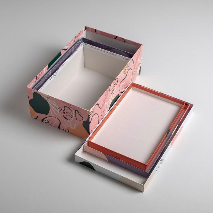 Набор коробок 3 в 1, упаковка подарочная, «Стильный», 26 х 17 х 10‒32.5 х 20 х 12.5 см - фото 1888028643