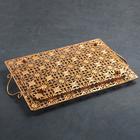 Поднос сервировочный «Золотые цветы», 50×29×6 см, металл, золотистый - Фото 2