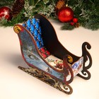 Шкатулка-подарочная «Сани новогодние», 28×11.5×20 см, МИКС - Фото 2