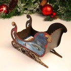 Шкатулка-подарочная «Сани новогодние», 28×11.5×20 см, МИКС - Фото 4