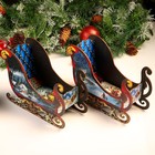 Шкатулка-подарочная «Сани новогодние», 28×11.5×20 см, МИКС - Фото 6