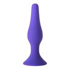 Анальная пробка, силикон, цвет фиолетовый, 12,5 см - Фото 3