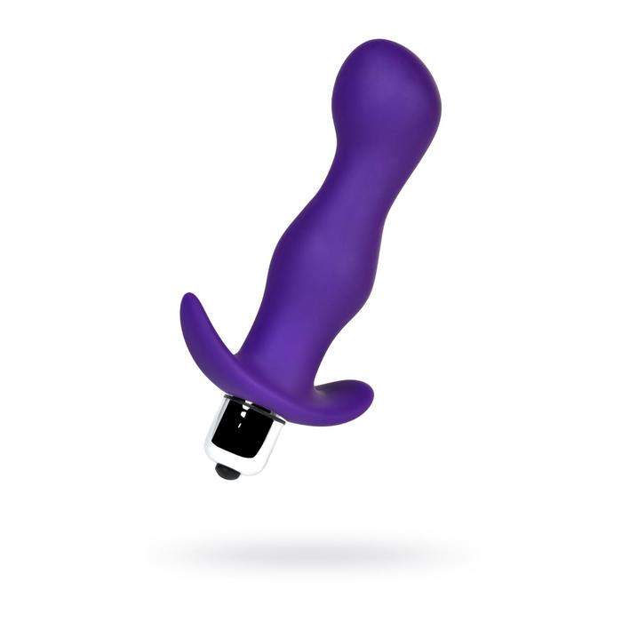 Анальная пробка Toyfa A-toys с вибрацией, влагостойкая, силикон, цвет фиолетовый, 12,9 см, d=3