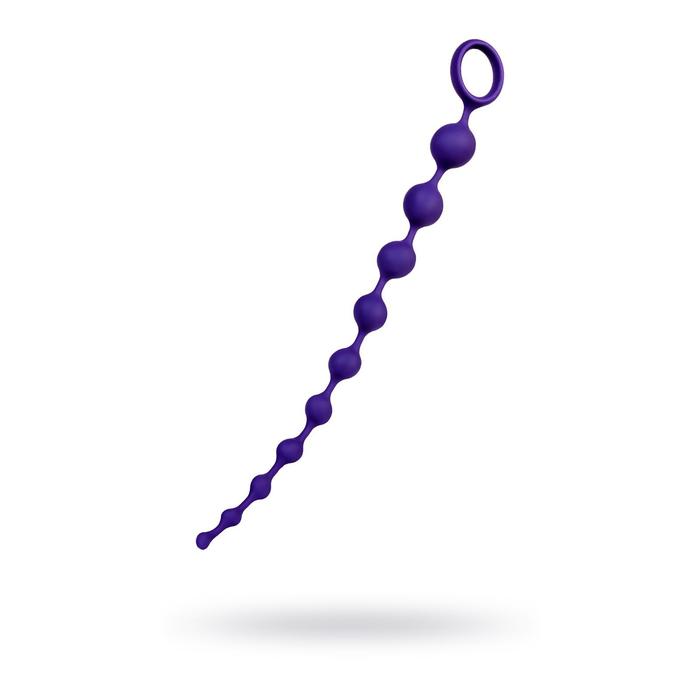 Анальная цепочка ToDo by Toyfa Grape, силикон, цвет фиолетовый, 35 см, d=2,7 см