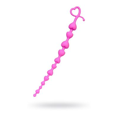 Анальная цепочка ToDo by Toyfa Long Sweety, силикон, цвет розовый, 34 см, d=2,7 см