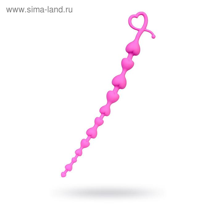 Анальная цепочка ToDo by Toyfa Long Sweety, силикон, цвет розовый, 34 см, d=2,7 см - Фото 1