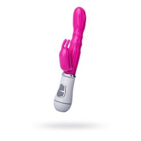 Вибратор с клиторальным стимулятором Toyfa A-toys, TPE, цвет розовый, 20 см