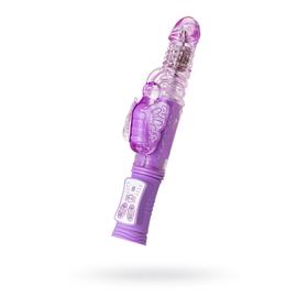 Вибратор с клиторальным стимулятором Toyfa A-toys High-Tech fantasy, TPE, цвет фиолетовый, 25,5 см