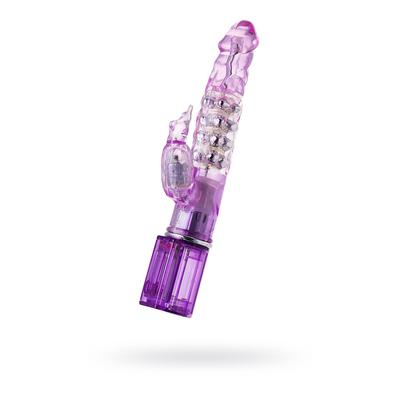 Вибратор с клиторальным стимулятором Toyfa A-toys High-Tech fantasy, TPE, цвет фиолетовый, 26,5 см