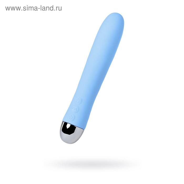 Вибратор с функцией нагрева и пульсирующими шариками Fahreneit, силикон, цвет голубой, 19 см