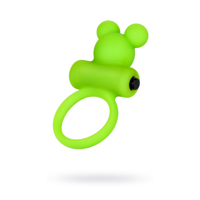 Виброкольцо на пенис Toyfa A-toys, силикон, цвет зелёный, d=3,1 см