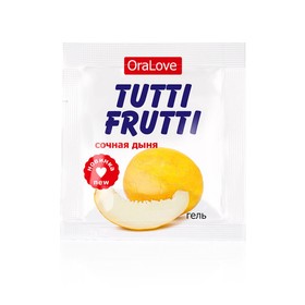 Гель-смазка TUTTI-FRUTTI OraLove Сочная Дыня, на водной основе, съедобная,  4 мл 5478244