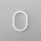 Набор колец для штор в ванную, пластик, 12 шт., белый - Фото 2