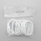 Набор колец для штор в ванную, пластик, 12 шт., белый - Фото 3