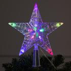 Светодиодная верхушка на ёлку «Звезда белая» 16 см, 10 LED, провод 2 метра, 220 В, свечение мульти - фото 296204243