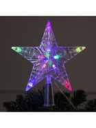 Светодиодная верхушка на ёлку «Звезда белая», 16 см, 10 LED, 220 В, свечение мульти - Фото 4