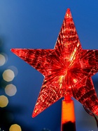 Светодиодная верхушка на ёлку «Звезда красная», 16 см, 10 LED, 220 В, свечение красное - Фото 7
